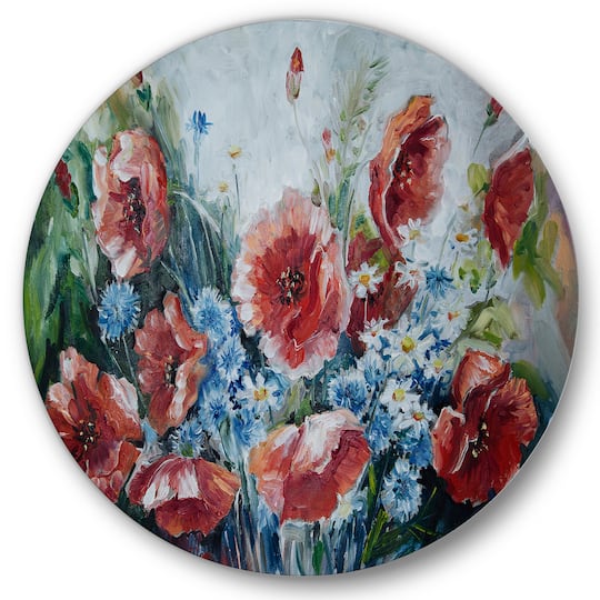 Designart - Retro Bouquet of Poppies